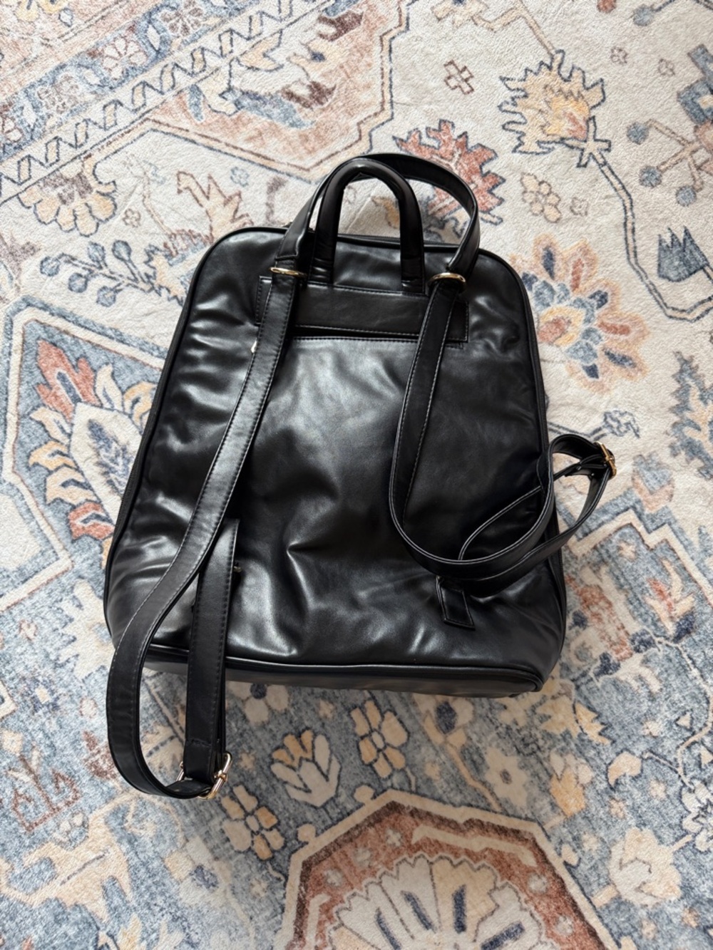 Black Embroidered Crane Backpack - Picture 8 of 14